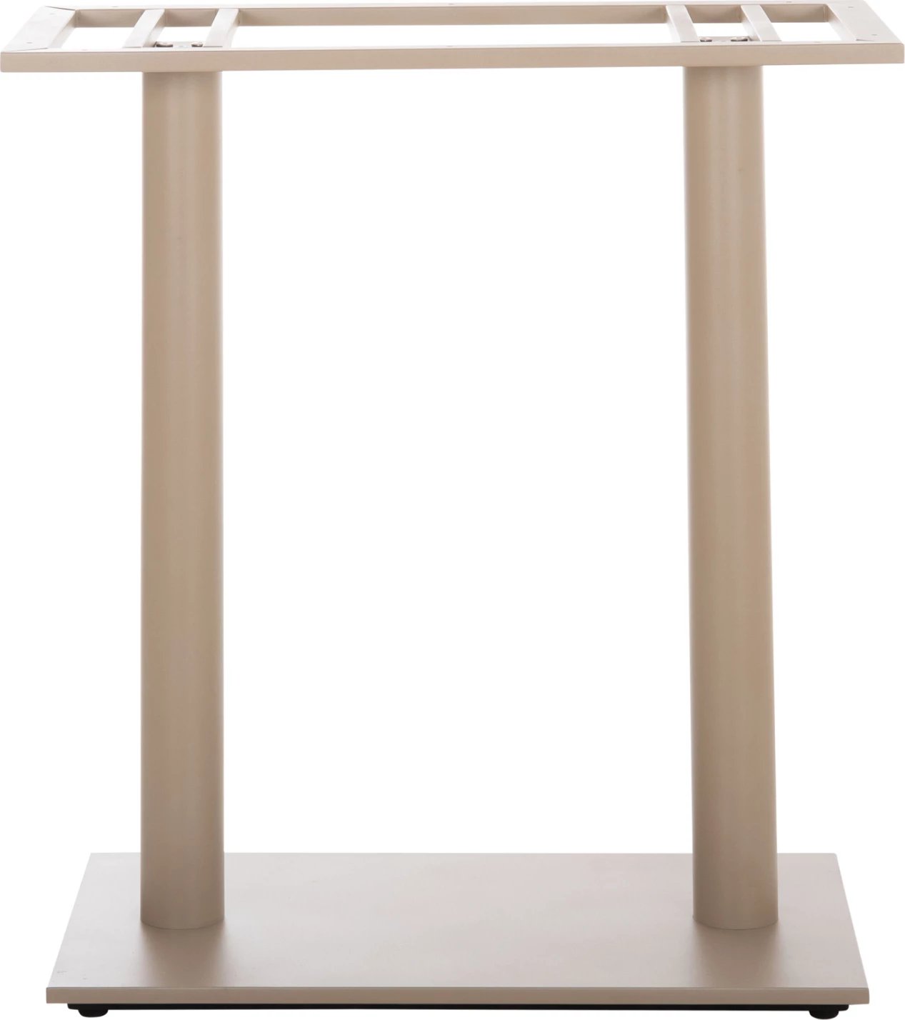 Baza për tavolinë bari, lartësi mesatare, dy kolona, metal mat kapuçino, FH478.25, 80x40x90cm