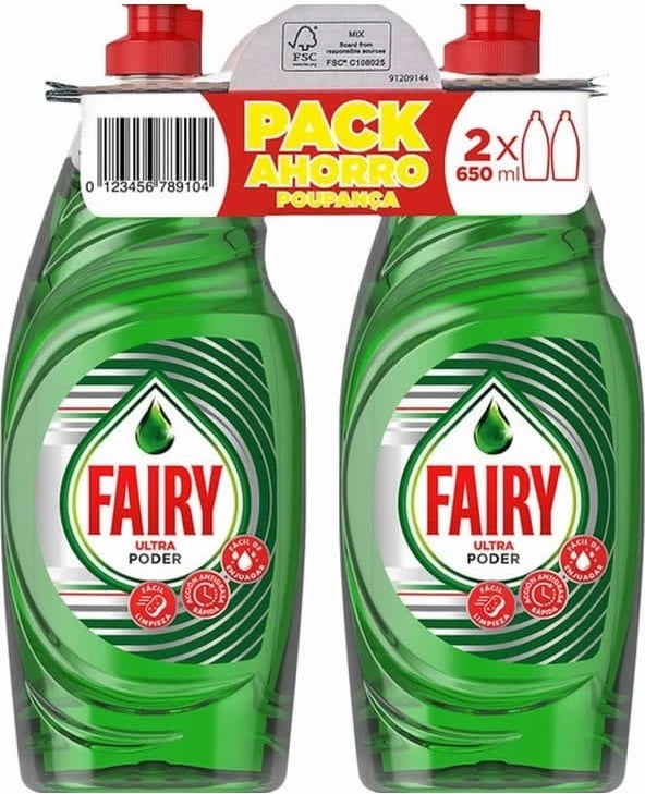 Lëng për larje enësh Fairy Ultra Poder 2x650ml