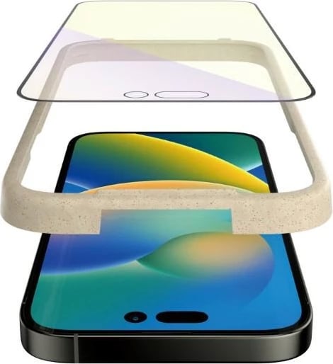 Xham mbrojtës PanzerGlass Ultra-Wide Fit me filtër dritë blu dhe EasyAligner për iPhone 14 Pro