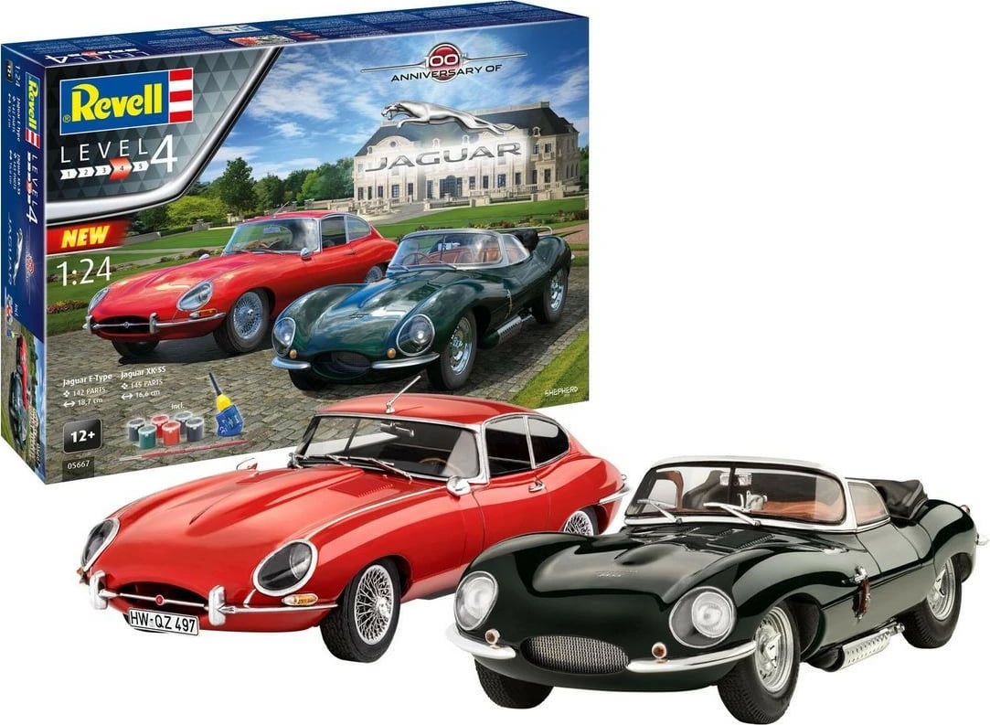 Set modeli plastik Revell Jaguar Cars 100TH Anniversary, 1:24, 287 pjesë