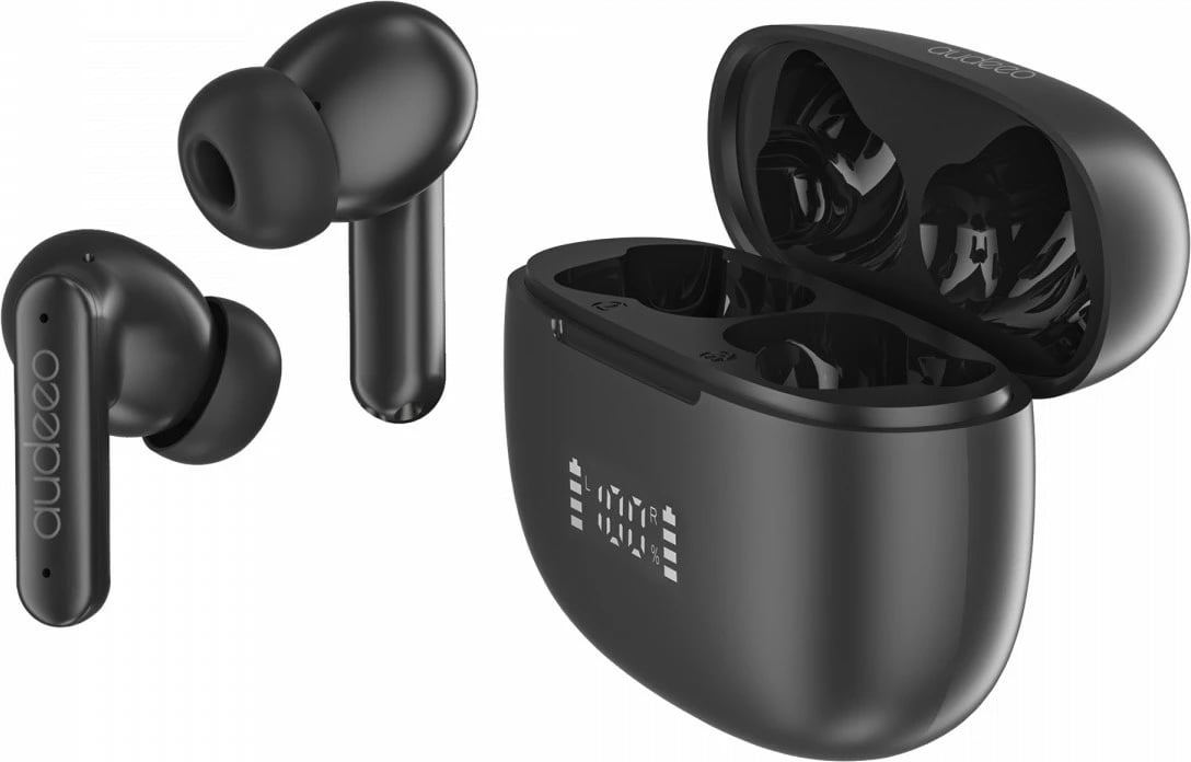 Kufje TWS Audeeo Navigator, Bluetooth 5.3, me ekran LED, të zeza Kufje TWS Audeeo Navigator, Bluetooth 5.3, me ekran LED, të zeza