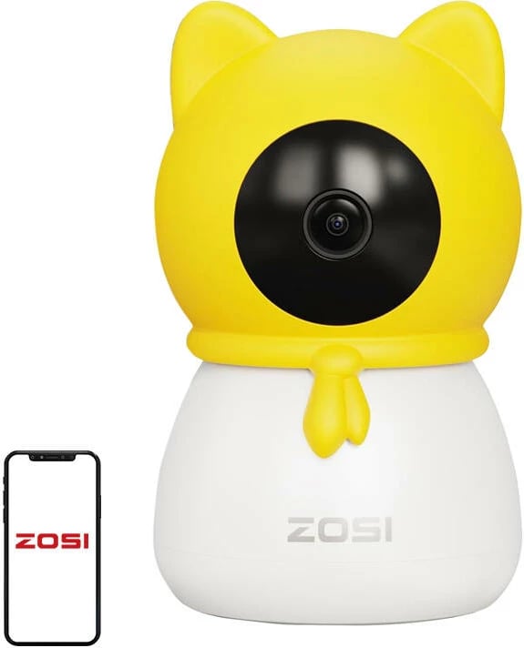 Kamerë elektronike ZOSI C516, 2.5K HD, wireless, bardhë/verdhe