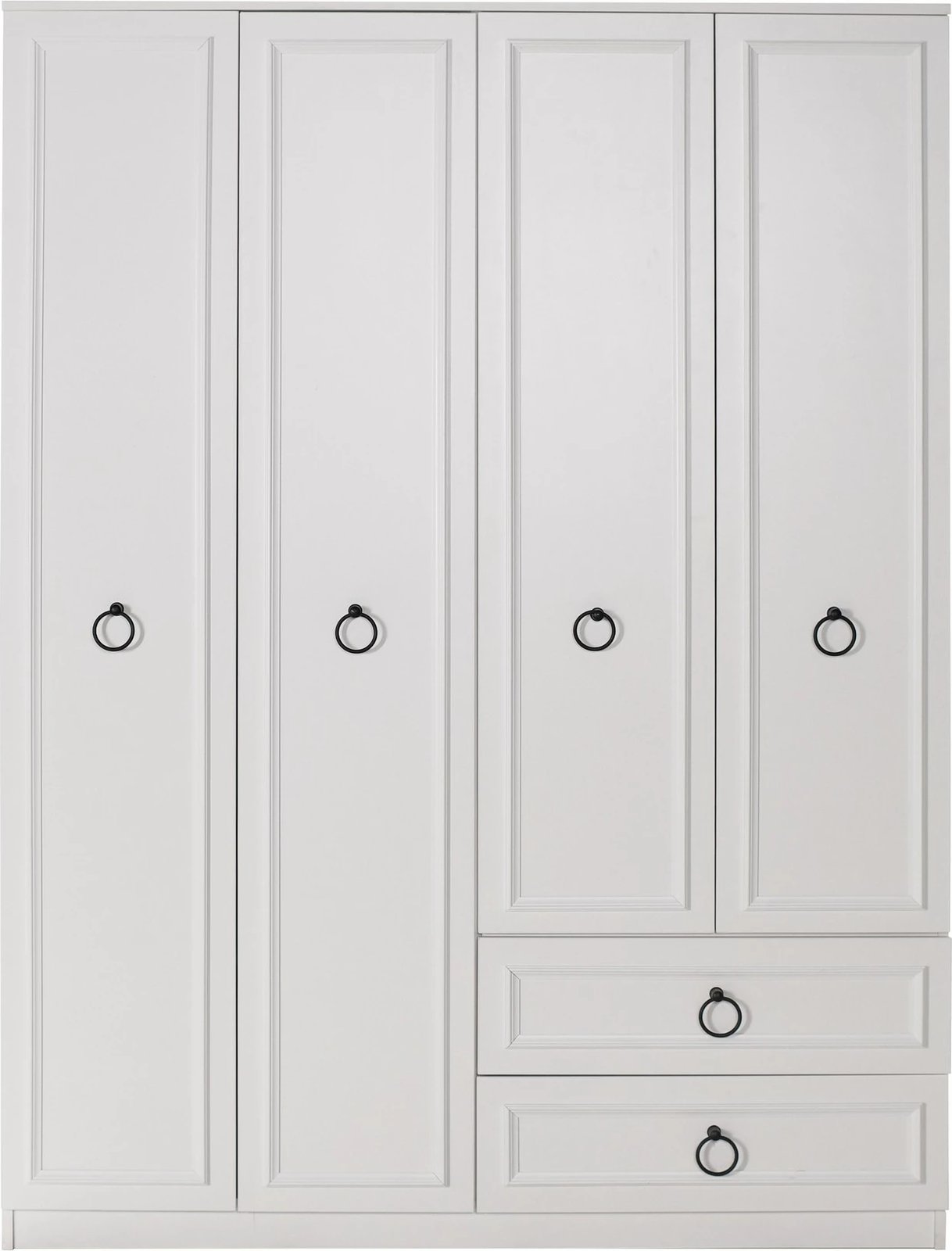 Dollap Hanah Home, Grd-1342-Bb-3, i bardhë, 140x185x52cm, 3 pjesë