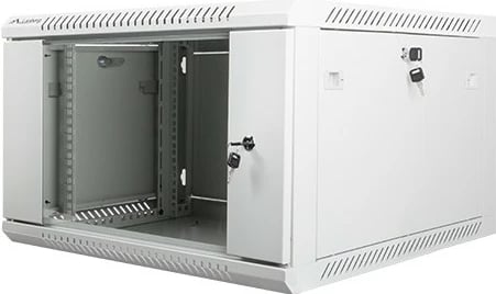 Kasë rrjeti Lanberg WF01-6606-10S, 19", 6U, 600x600mm, derë xhami, Gri