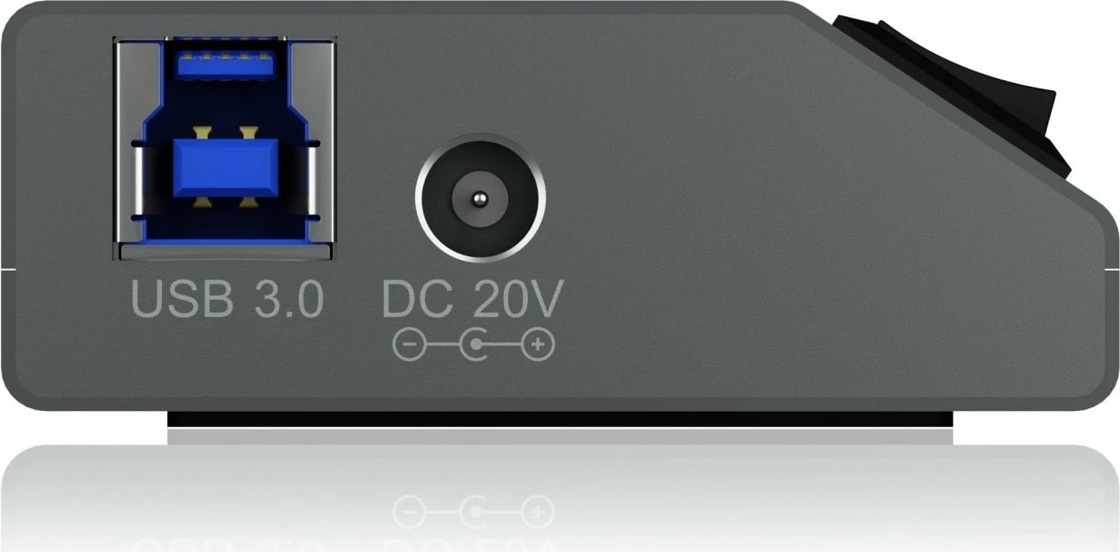 Kasë USB hub IcyBox IB-HUB1701-C3, 7x USB Type-A, me çelësa on/off, antracit