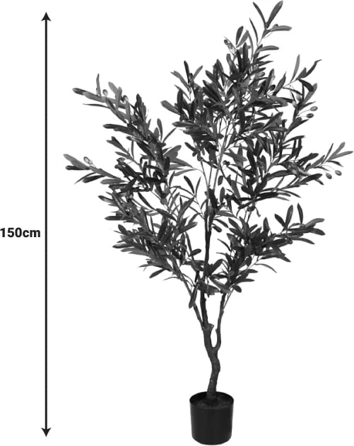 Bimë dekorative ulliri në vazo, jeshile, 150cm