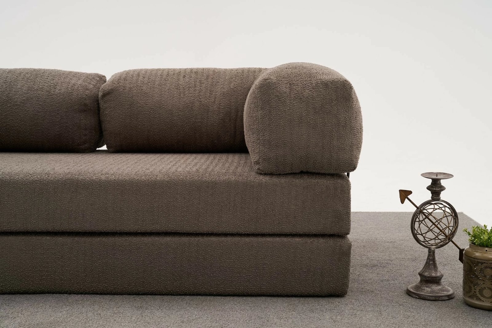 Këndare Comfort, stof 100% chenille, ngjyrë gri, Atelier del Sofa