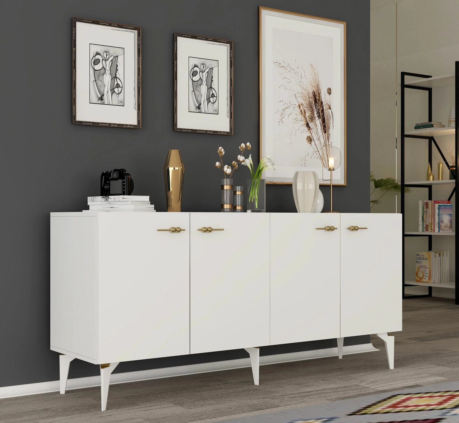 Konsolë Skye Decor, Rüya, e bardhë