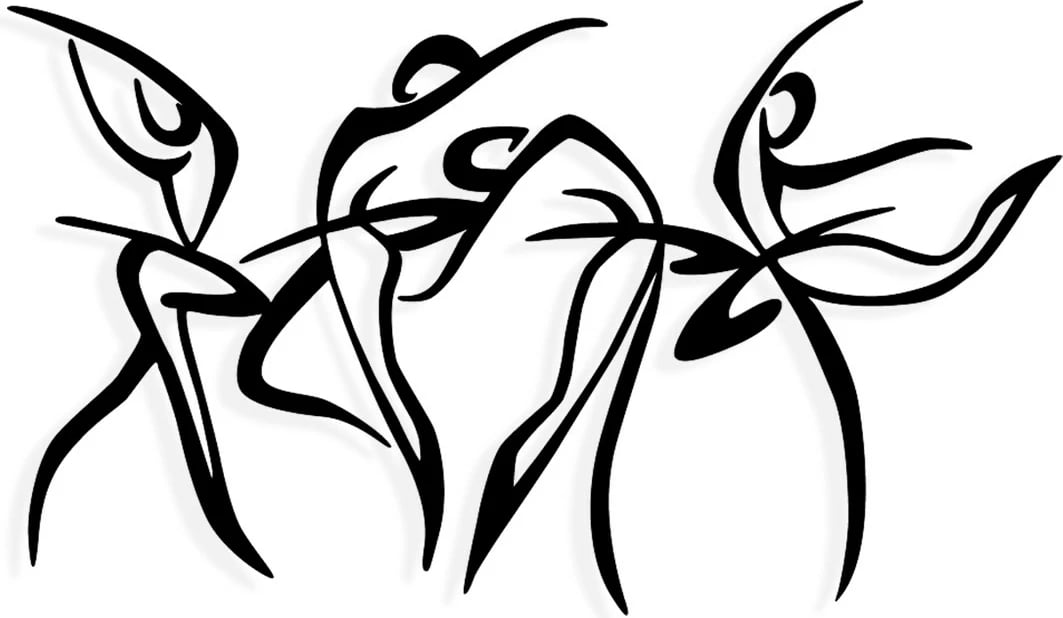 Aksesor dekorativ metalik për mur, Wallity Felicita S, ngjyrë e zezë, 66x38cm