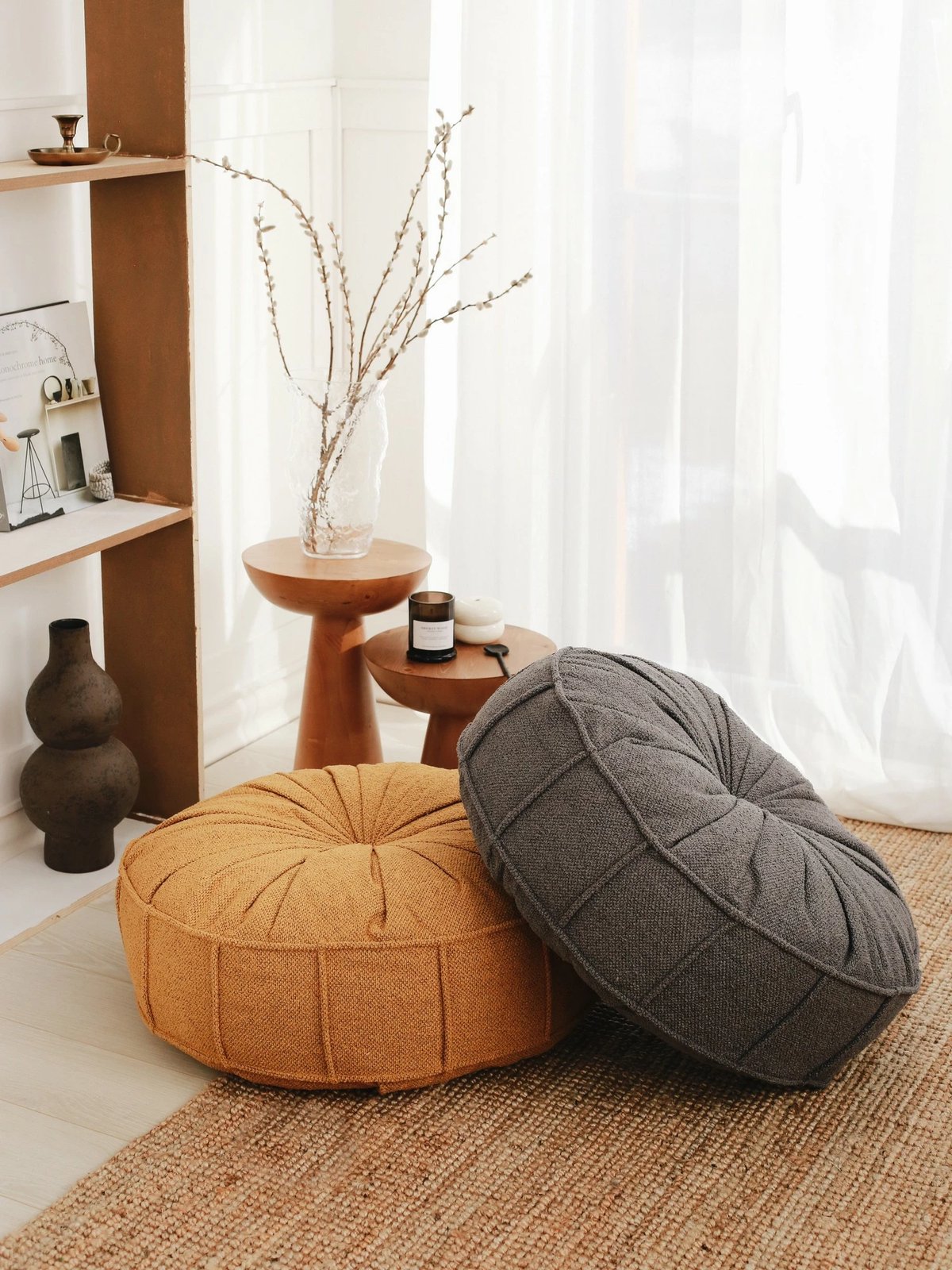 Jastëk Atelier del Sofa, vintage, ngjyrë antracit