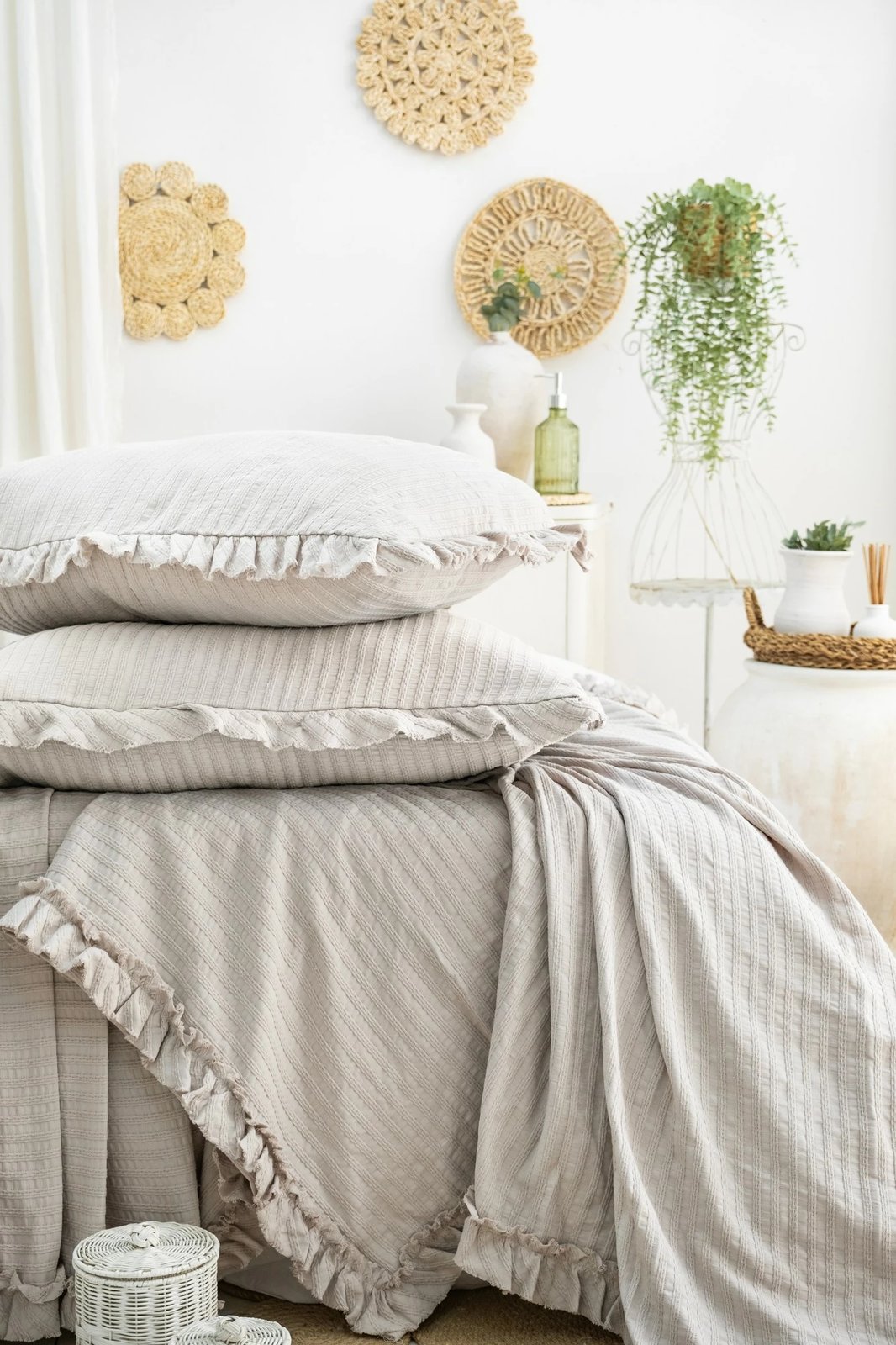 Set piké dopio Martha, ngjyrë bezhë