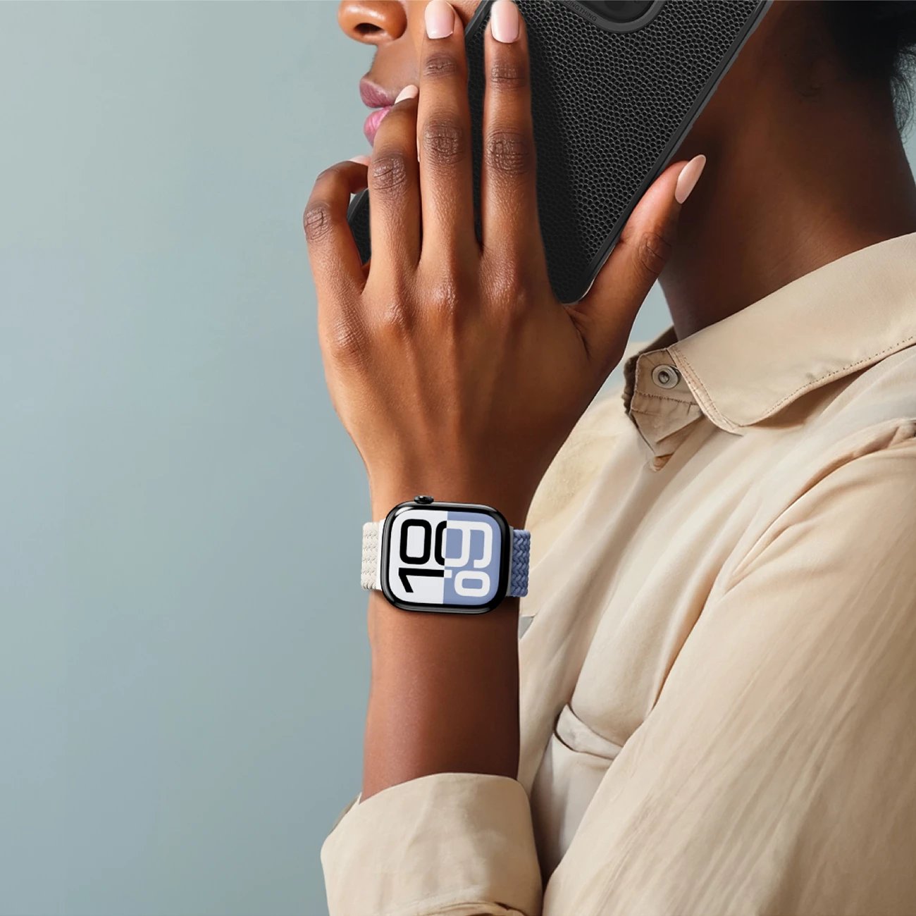 Set rripash AmazingThing Blend Band për Apple Watch 45/46/49mm, Space Blue/Stellar, 2 copë