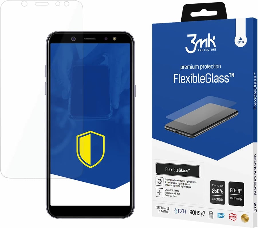 Mbrojtës ekrani FlexibleGlass 3mk Protection për Samsung Galaxy A6 (2018), Transparent