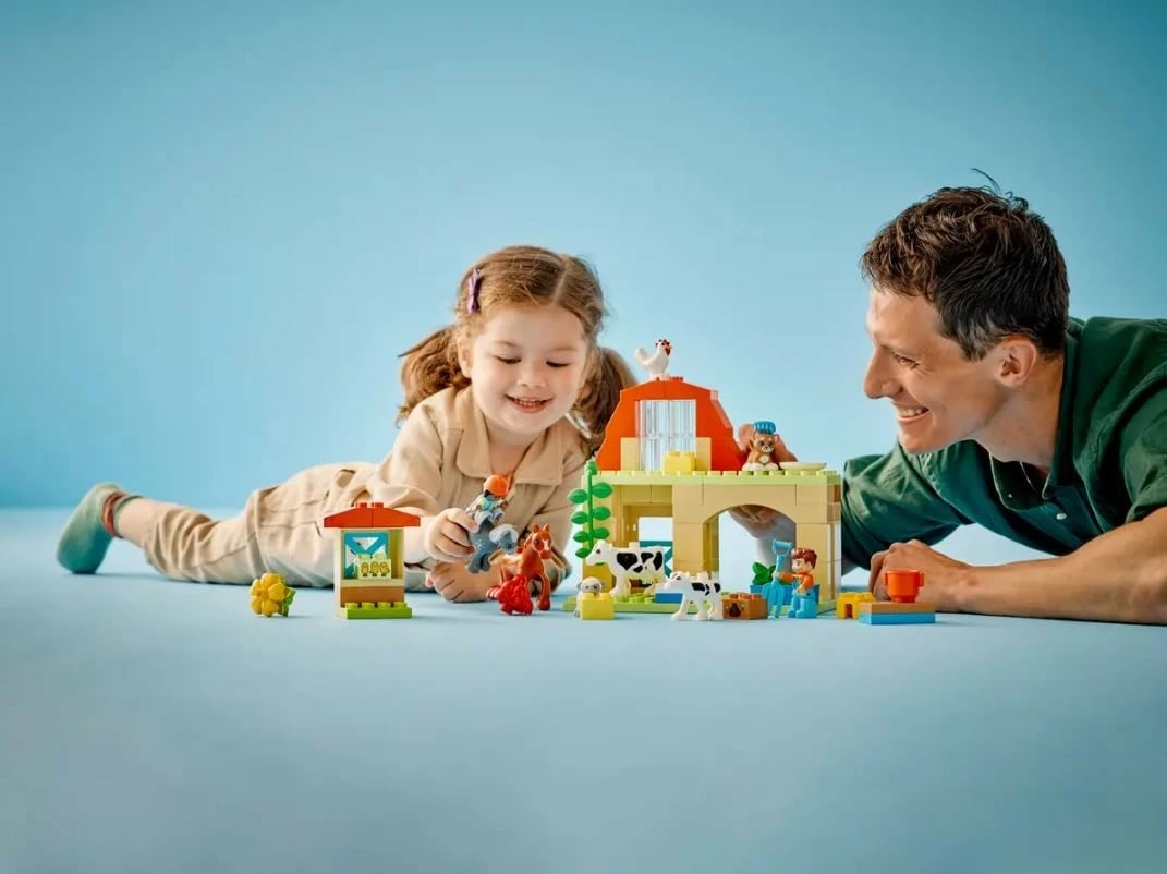 Set lodrash LEGO DUPLO 10416 Farm Animal Care, 74 pjesë, plastikë, për fëmijë, shumëngjyrëshe