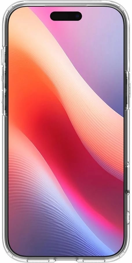 Mbështjellës Spigen Ultra Hybrid "T" MagSafe për iPhone 17 Pro/17 Pro Max, TPU+PC, skaje të ngritura, Air Cushion, me unazë magnetike MagSafe, Transparent/Bardhë