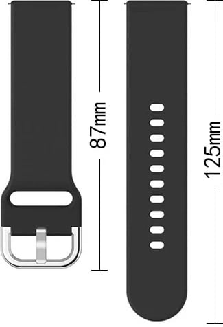 Rrip silikoni për Smartwatch, Hurtel TYS, universal 20mm, gri Rrip silikoni për Smartwatch, Hurtel TYS, universal 20mm, gri
