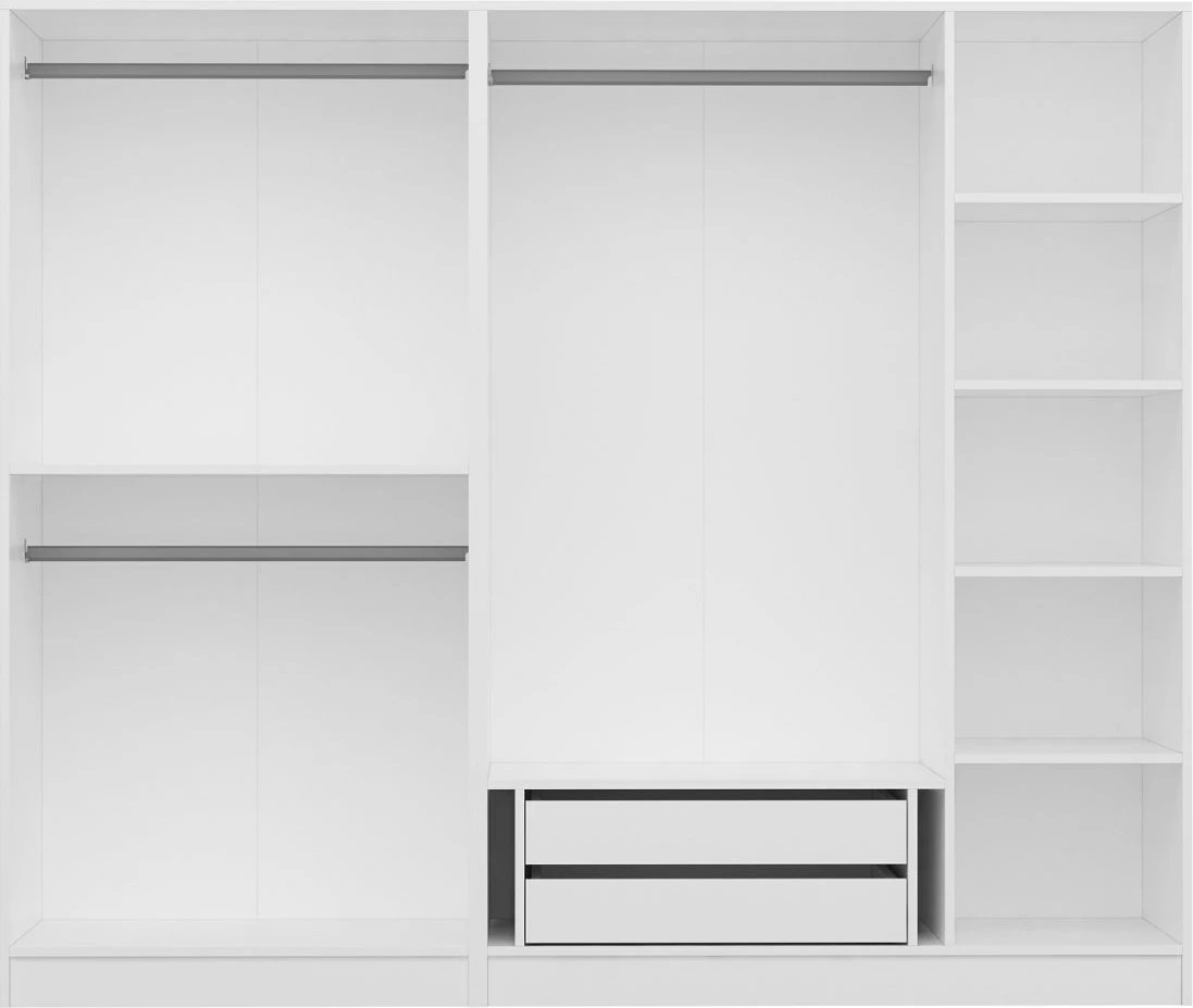 Dollap i bardhë për dhomë gjumi, Skye Decor, Kale - 2216, 225x190x52cm