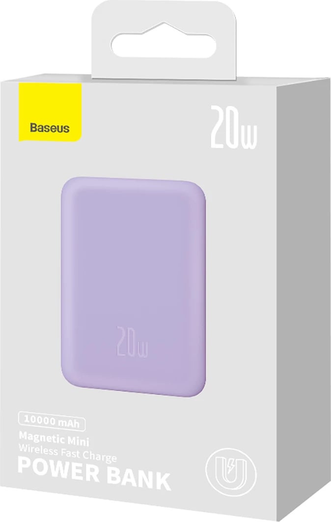 Powerbank Baseus Magnetic Mini 10000mAh 20W, USB-C, vjollcë me kabllo USB-C