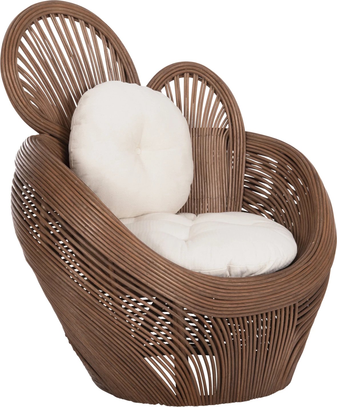 Karrige CIRCE FH9883, ratan kafe, jastëk ecru, 100x74x112.5H cm