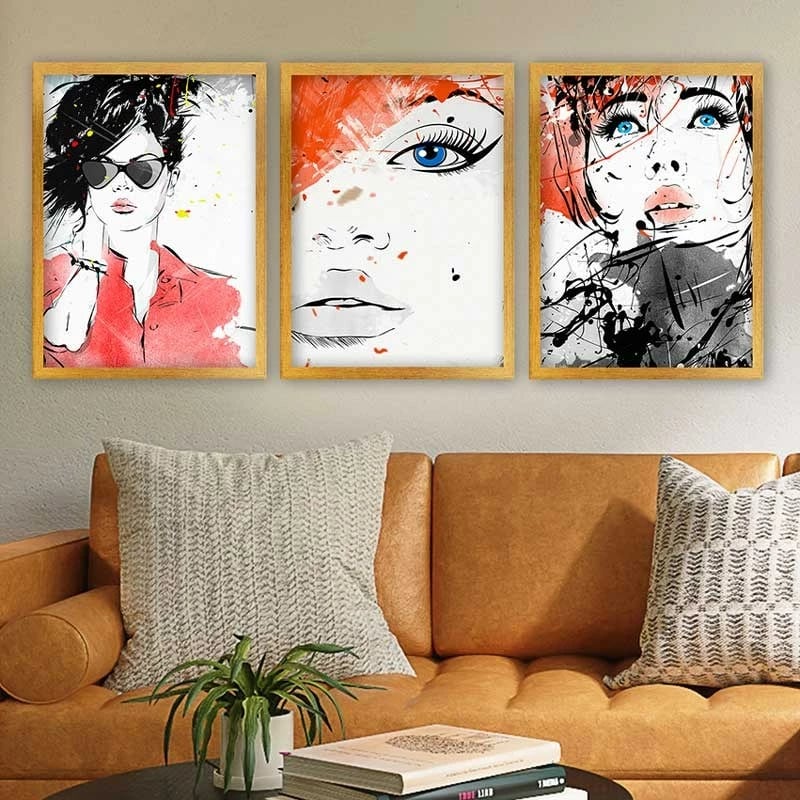 Pikturë dekorative me kornizë (3 copë), Wallity, 3AC_2848730_3545