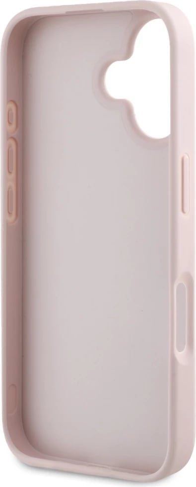 Mbështjellës Guess Hot Stamp 4G Pattern Triangle Metal Logo për iPhone 16, Rozë Mbështjellës Guess Hot Stamp 4G Pattern Triangle Metal Logo për iPhone 16, Rozë