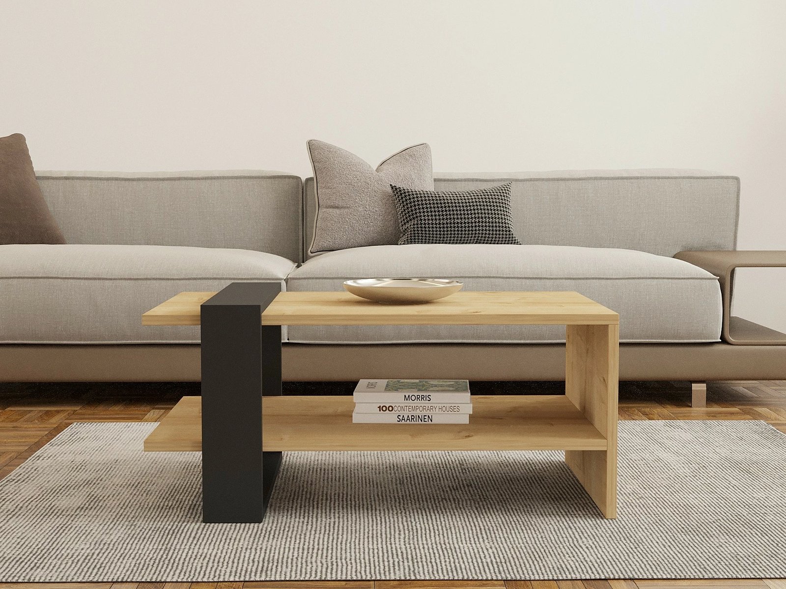 Tavolinë kafeje Hanah Home, Yonca, anthracite dhe lis