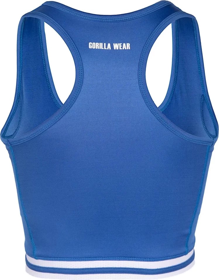 Mesa Zip Front Crop Top - Blue