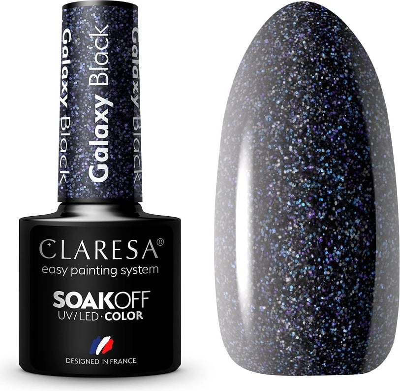 Llak për thonj Claresa Galaxy Black për femra 5g