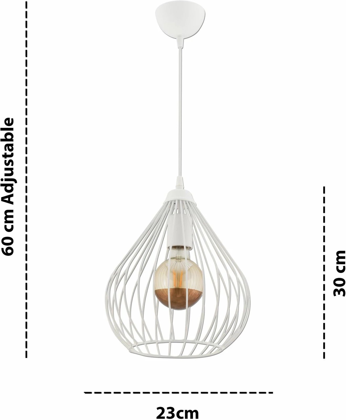 Llambë tavani Opviq, Pokles, e bardhë