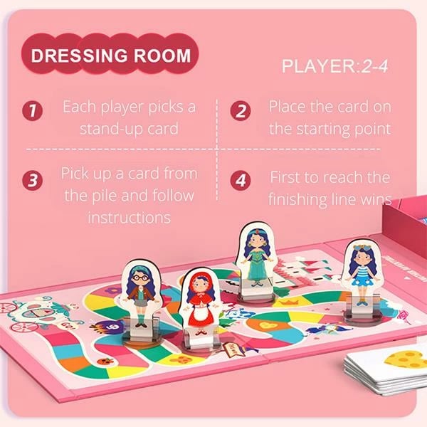 Set magnetik Mideer Sweet Girl 2 në 1, 71 pjesë