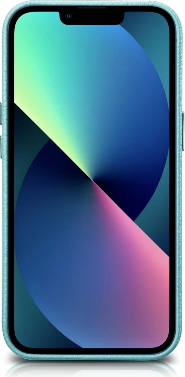 Mbështjellës iCarer Litchi Premium për iPhone 14 Pro, lëkurë natyrale, MagSafe, Jeshil