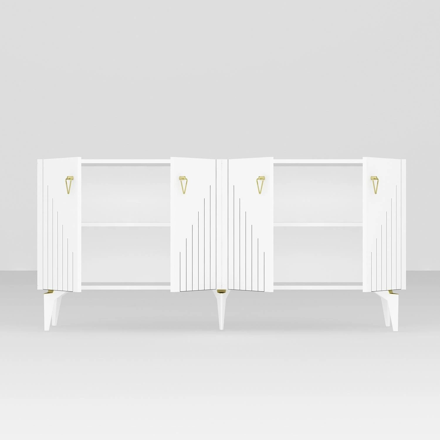 Konsolë e bardhë me të artë, Skye Decor, 150x79x40cm