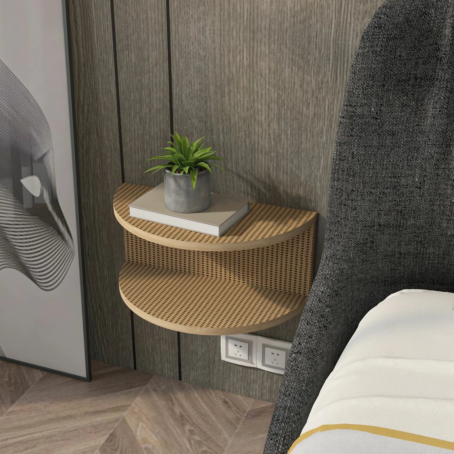 Komodinë natës Hazeran, Skye Decor, Bella