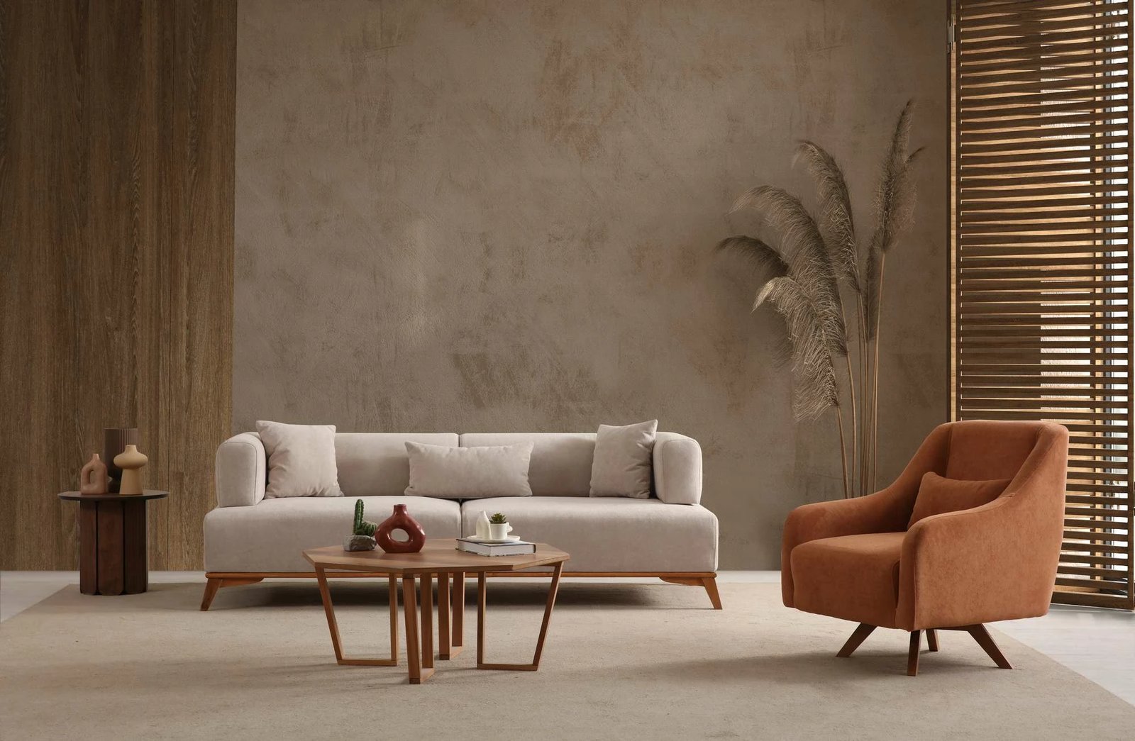 Divan treshe Hera, krem, Atelier del Sofa