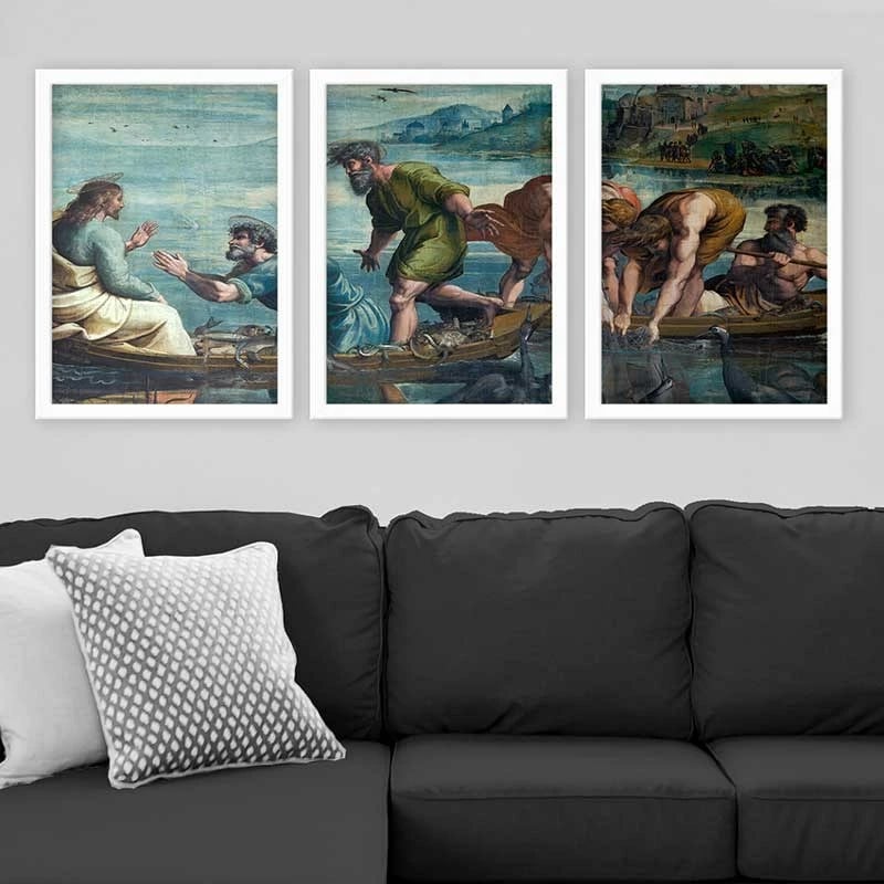 Pikturë dekorative me kornizë (3 copë), Wallity, 3BC_UN3848229_3545