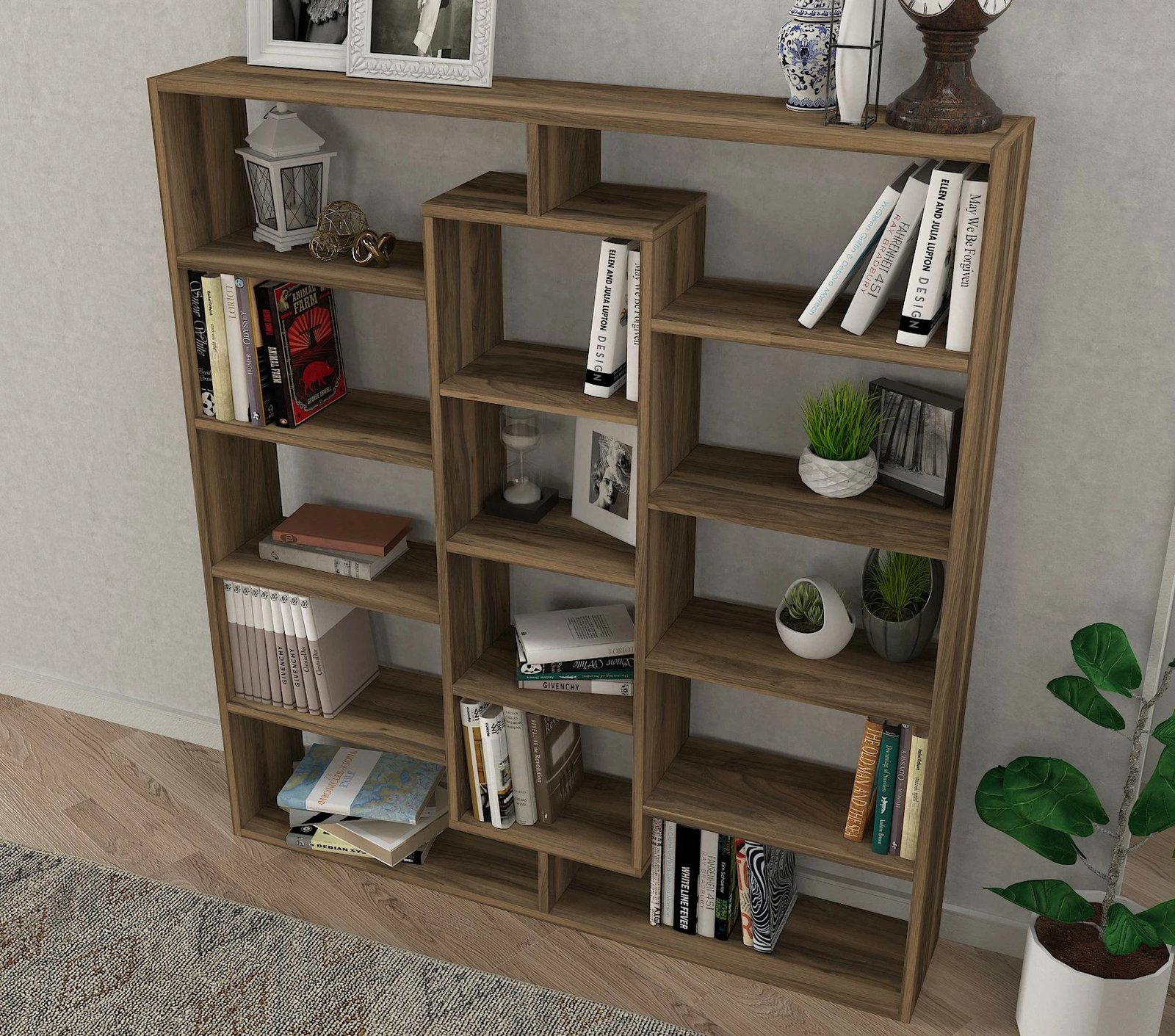Raft librash Hanah Home, Ample, ngjyrë arre