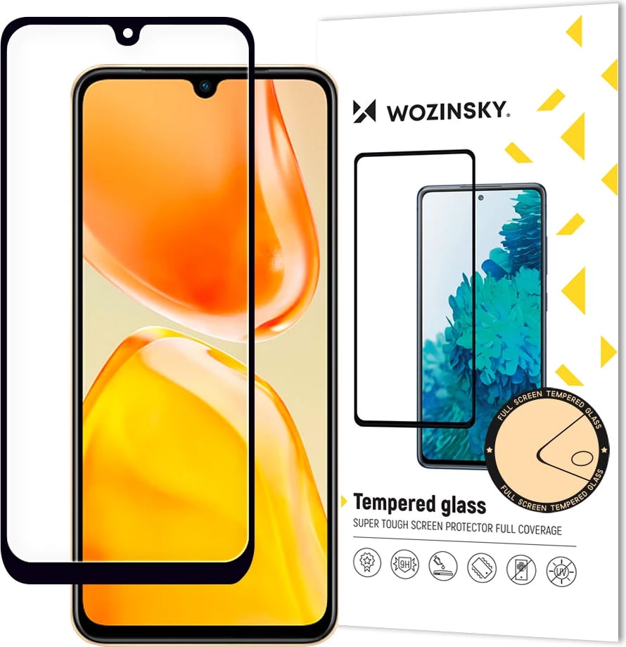 Xham i temperuar Wozinsky Full Glue për Vivo X80 Lite / V25, me kornizë, i zi