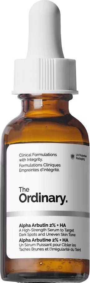 Serum për fytyrë The Ordinary Alpha Arbutin 2% + HA Brightening për femra 30ml