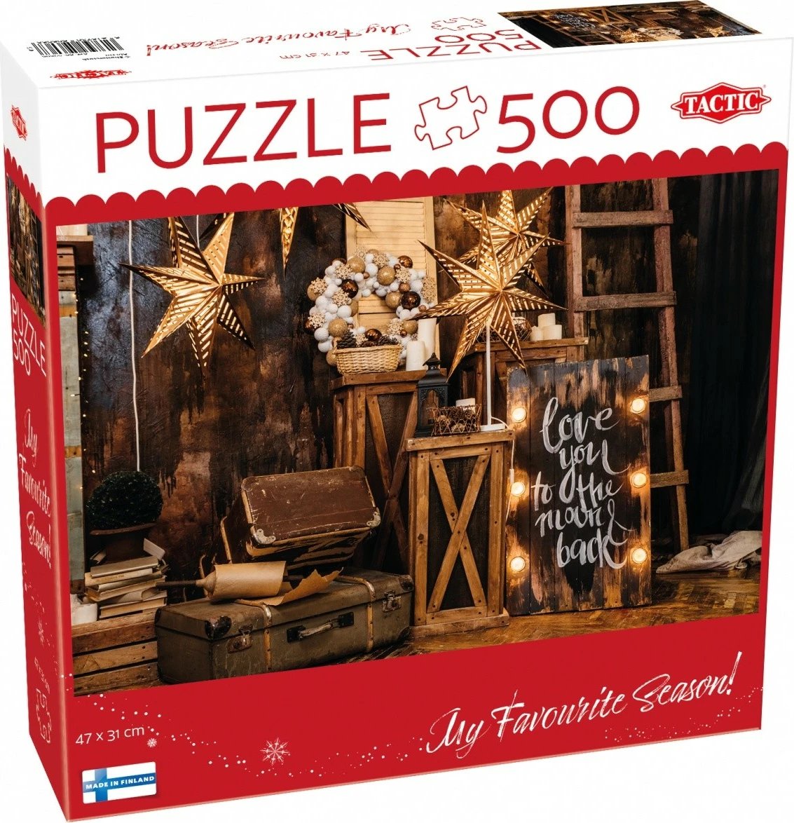 Puzzle Tactic 60858 500 copa 47 x 31 cm motiv Krishtlindje