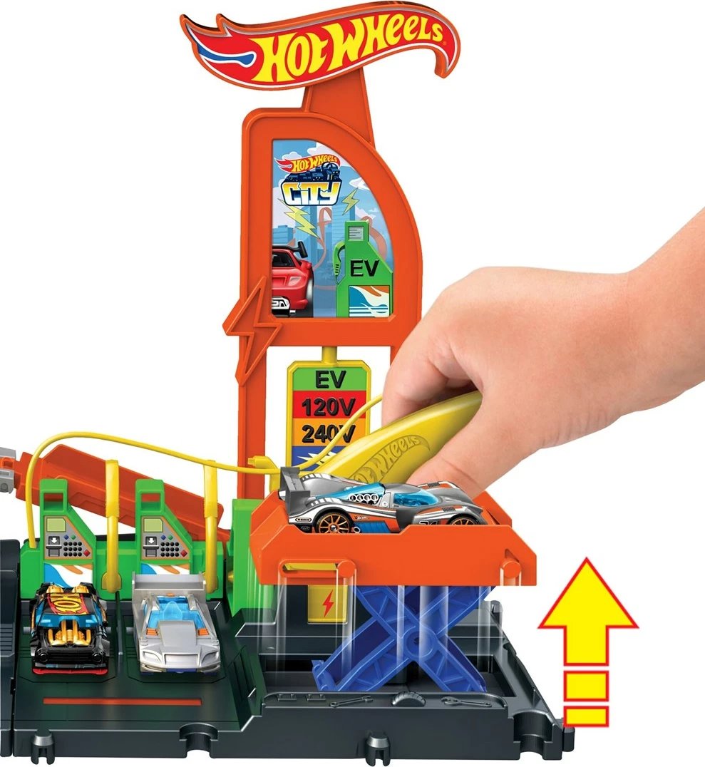 Stacion karikimi për makina lodër Hot Wheels City Mattel HTN79, shumëngjyrësh