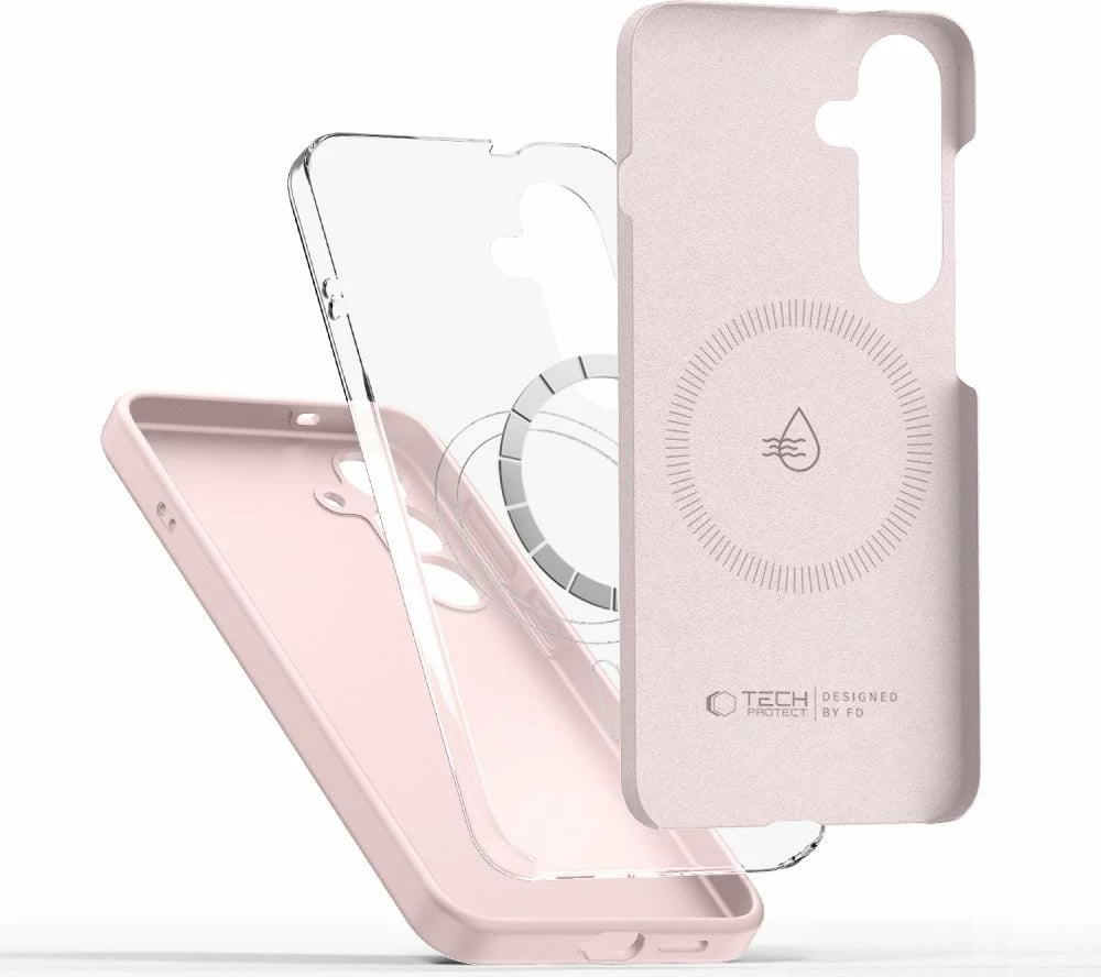 Mbështjellës Tech-Protect Liquid Silicone MagSafe për iPhone 16e, Rozë