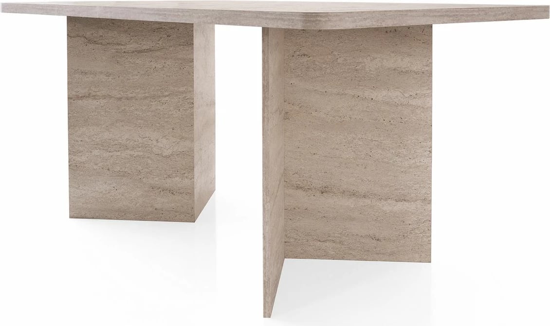 Tavolinë ngrënieje Skye Decor, ngjyrë travertin, Loft - 2931