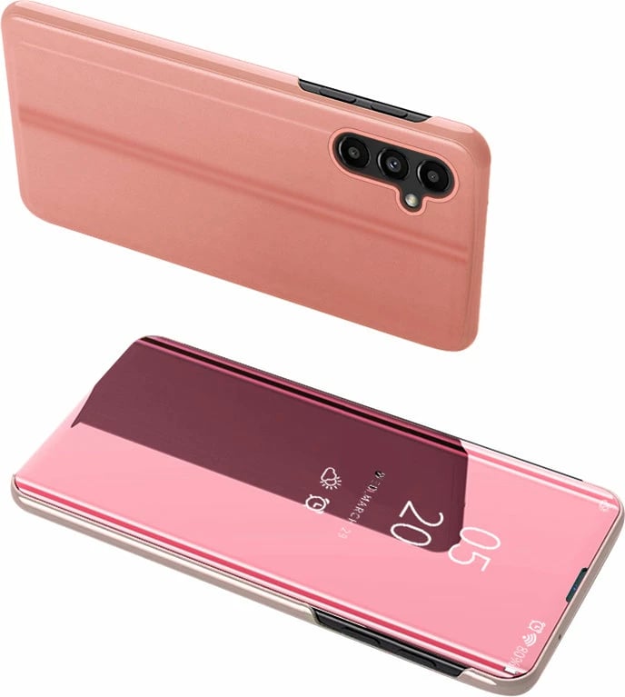 Mbështjellës Hurtel Clear View Case për Samsung Galaxy A54 5G, rozë