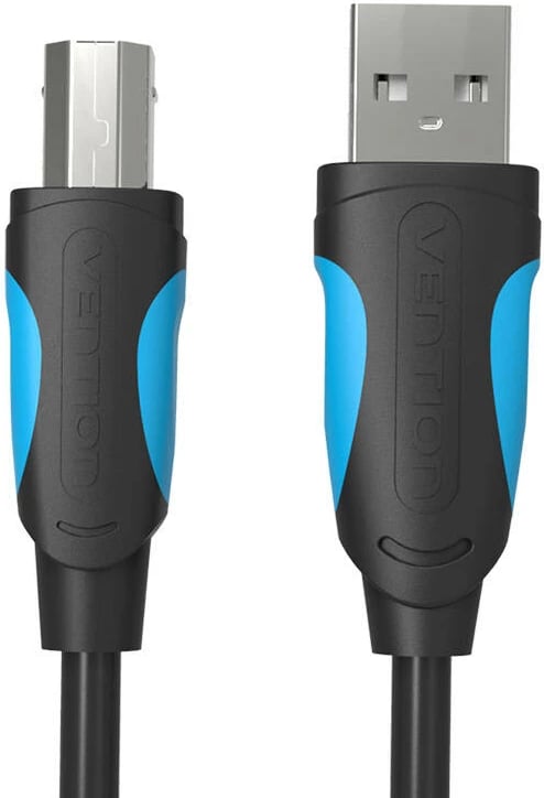 Kabllo USB 2.0 Vention VAS-A16-B100, USB-A në USB-B, 1m, e zezë
