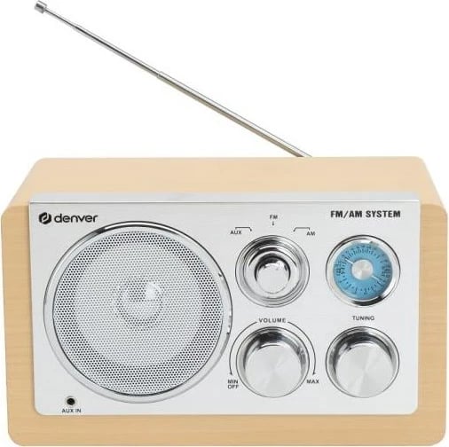 Radio personale Denver TR-63LW LIGHTWOOD, analog, bambu/argjend