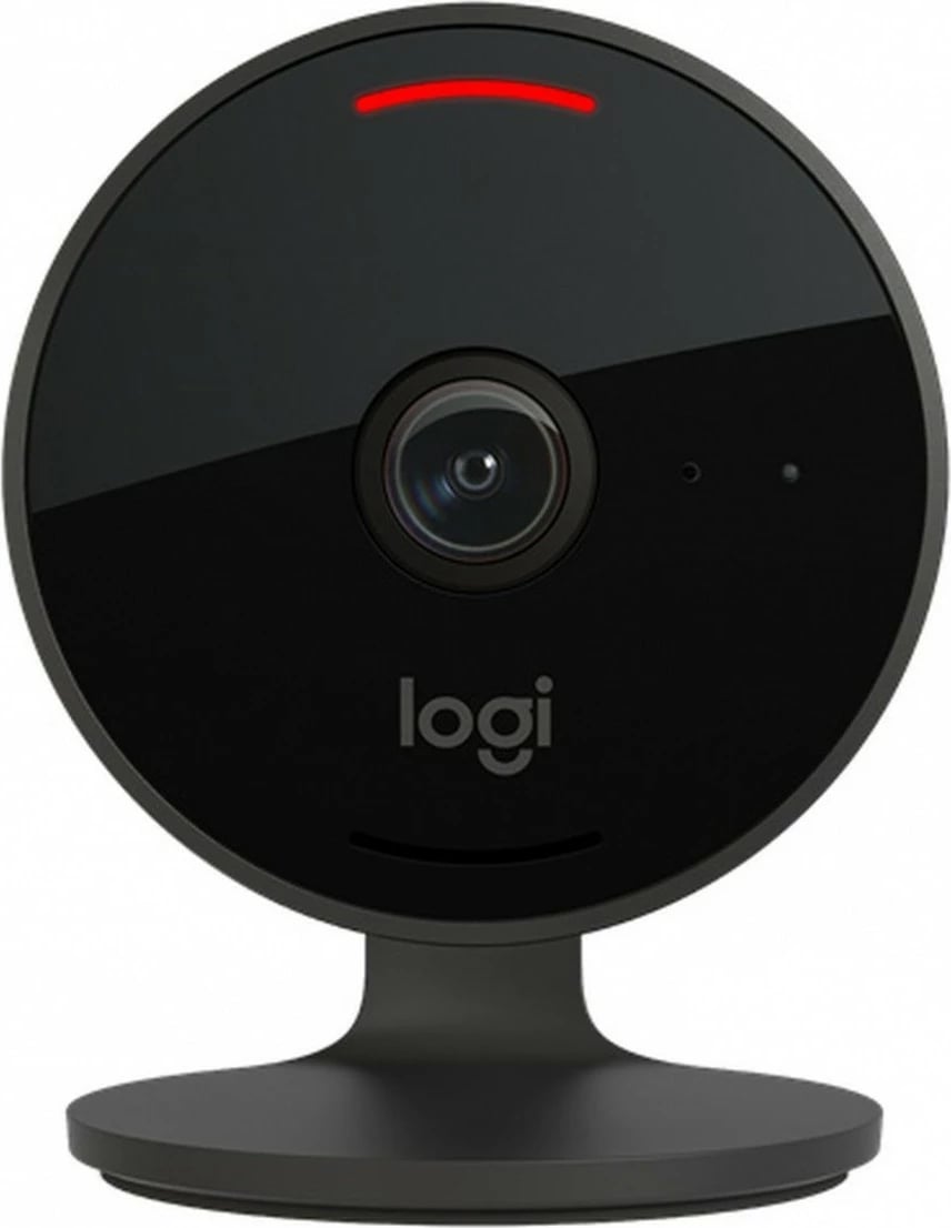 Kamerë sigurie smart, Logitech Circle View 961-000490, Full HD 1080p 180° kënd shikimi, Wi‑Fi, IP64, me mikrofon dhe altoparlant, e zezë