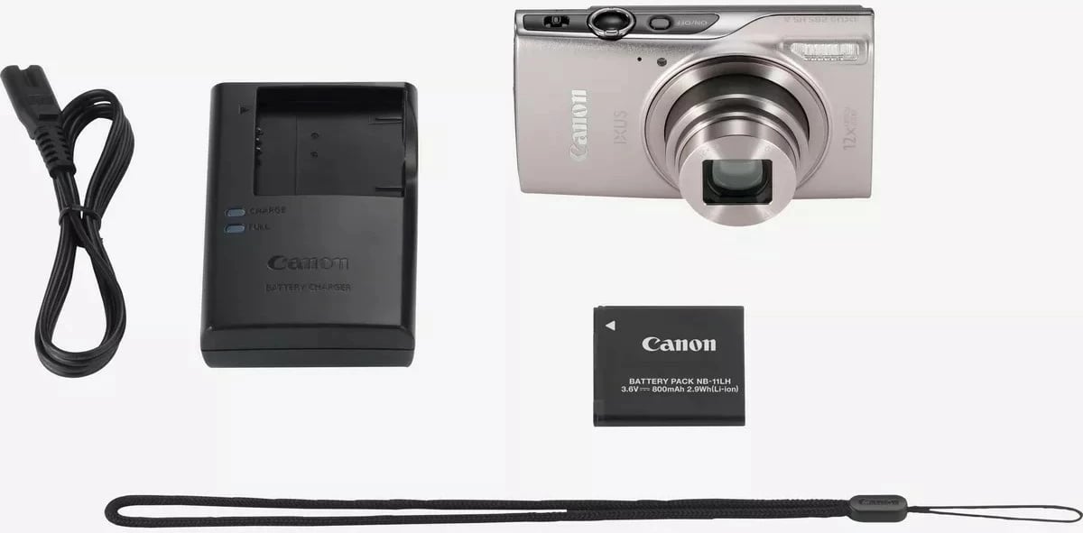 Kamerë kompakte Canon IXUS 285 HS, 20MP, 12x zoom, Full HD, argjendtë