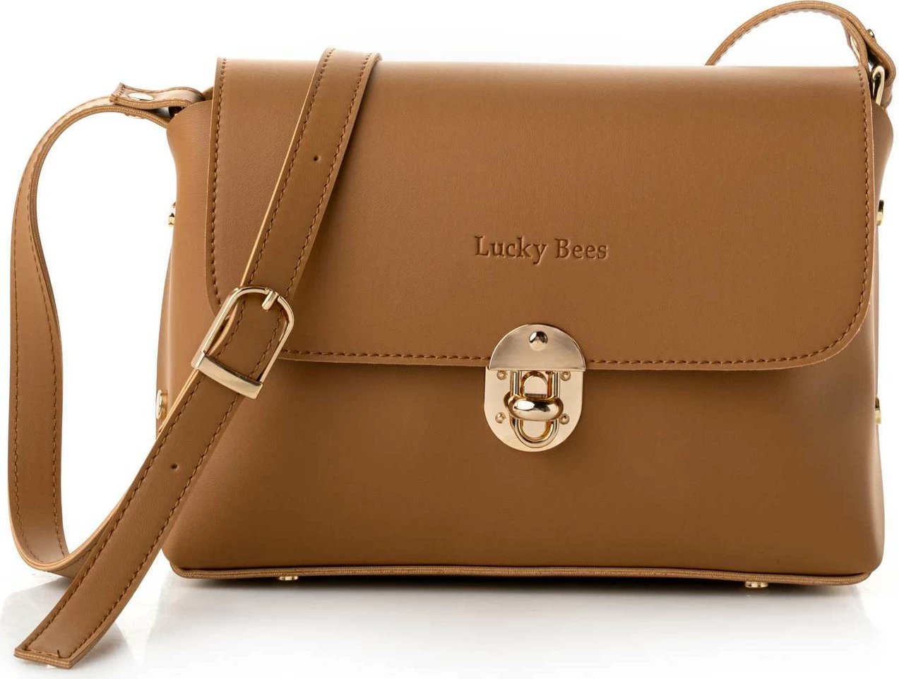 Çantë krahu/crossbody Lucky Bees, ngjyrë mustard, 1278