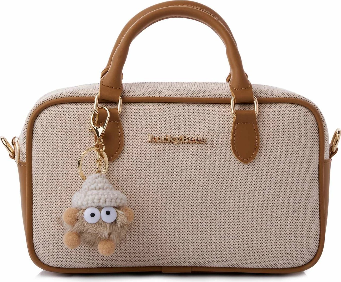 Çantë krahu Lucky Bees, ngjyrë tan, rosa