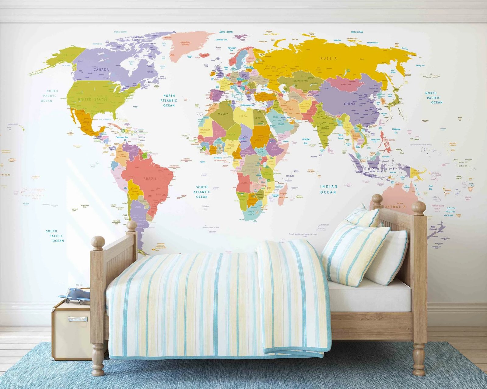 Murale muri Wallity, hartë bote, MDK-00133, 400x270cm